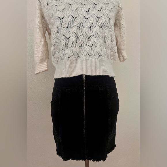 IRO
Binda Zipper Denim Mini Skirt In Dark Grey/black - Picture 9 of 10